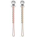 Pacifier Clip Baby Girls - MORIBOX Paci Clip Soothe Baby Binky Holder for Shower Birthday Gift 2 Pack