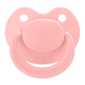 Adult Sized Pacifier Bigshield : Replacement Silicone Paci Big Teat for Anxiety Release - Orthodontic Binky Taken Apart and Re-Assembled Pink
