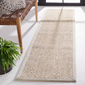 SAFAVIEH Natural Fiber Collection Runner Rug - 2' x 6', Marble, Sisal, Woven Design with Border (NF525C) - color: Marble, size: 2' x 6' (Runner)