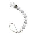 Ali+Oli Silicone Pacifier Clip for Baby (Thin Grey) 100% Food-Grade BPA Free Newborn Pacifier Holder Infant Binky Clip for Baby Boy or Girl