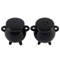 Pacific Giftware Witches Brew Black Ceramic Cauldron Salt and Pepper Set
