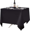 Surmente Black Square Tablecloth-70x70 Inch Table Cloth for Small Square Tables,Washable Polyester Table Cover for Weddings, Banquets, or Restaurants