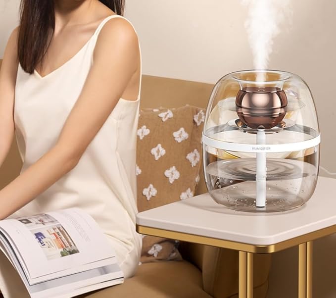 105 oz (3000ml) Essential Oil Aromatherapy Diffuser, Transparent Dual Spray Large Capacity Humidifier with Night Light for Large Rooms, Office, Home, Spa, Yoga, Bedroom, Gym (Pink)