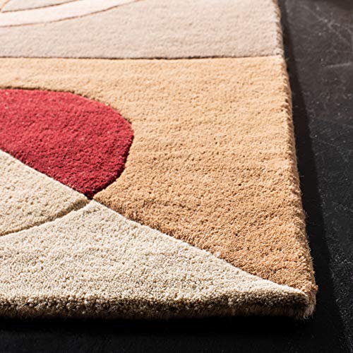 SAFAVIEH Rodeo Drive Collection Runner Rug - 2'6" x 14', Beige & Multi, Handmade Mid-Century Modern Abstract Wool, Ideal for High Traffic Areas in Living Room, Bedroom (RD845A) - color: Beige/Multi, size: 2'6" x 14' (Runner)