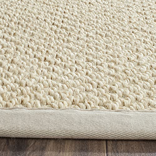 SAFAVIEH Natural Fiber Collection Runner Rug - 2'6" x 10', Cream, Sisal, Woven Design with Border (NF525A) - color: Creme, size: 2'6" x 10' (Runner)