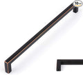 KOOFIZO Solid Square Bar Cabinet Handle - Oil Rubbed Bronze Furniture Pull, 7.6 Inch/192mm Screwhole Distance, 10-Pack for Kitchen Cupboard Door, Bedroom Dresser Drawer, Bathroom Hardware