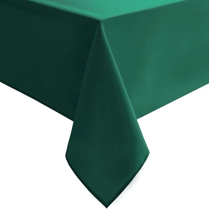 Hiasan Emerald Green Tablecloth for Rectangle Tables - Waterproof Washable Oblong Table Cloth for Dining Kitchen and Outdoor Use, 70 x 90 Inch