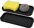 Silicone Sponge Holder Kitchen Sink Organizer Tray Dish Caddy Soap Dispenser