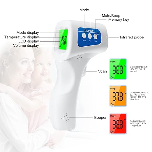 [Value Bundle] Berrcom Non Contact Forehead Thermometer JXB195 & Berrcom Contactless Thermometer 3 in 1 for Adults and Kids JXB178