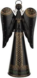 Regal Art & Gift Angel Statue - Metal Indoor/Outdoor Garden Statue Deals, Elegant Garden Decor, Beautiful Gifts for Women, Exquisite Angel Statues for Garden,23-Inch, Black/Gold