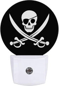 Skull Pirate Night Light Plug-in Sleep Lamp Led Dusk to Dawn Night Light for Bedroom