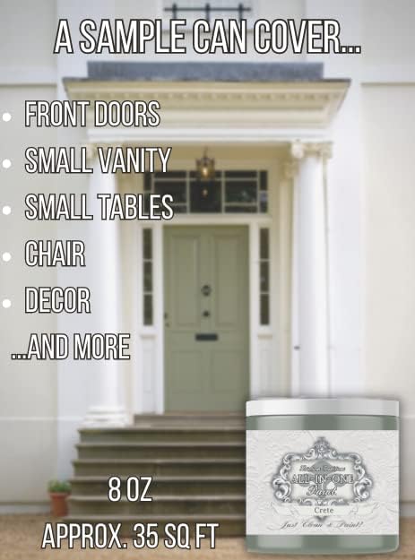 ALL-IN-ONE Paint, Durable cabinet and furniture paint. Built in primer and top coat, no sanding needed. Includes our 30 featured color card - Putty (light taupe), 8oz Sample