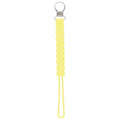 Three Little Tots All Silicone Modern, Short and Safety Tested Pacifier Clip (Baby Yellow, Twist)