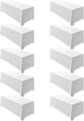 Surmente 10 Pack White Rectangle Tablecloth 90 x 156-inch Rectangular Polyester Table Cloth for Weddings, Banquets, or Restaurants