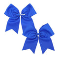 Pack of 2 Royal Blue Jumbo Cheer Bow Hair Clips for School Girls Cheerleader Bows 8'' Dancing Softball Basketball Cheerleading Team Hair Accessories