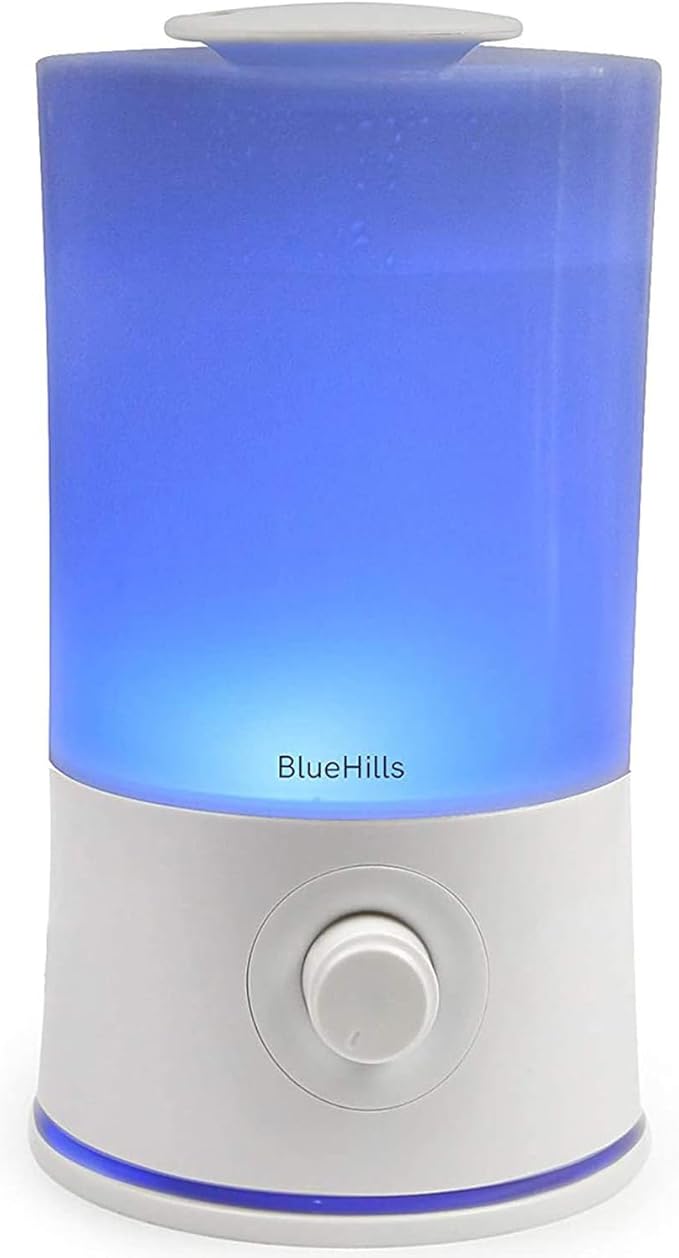 BlueHills Premium Large 2500 ML and 2000 ML XL Essential Oil Diffusers Humidifier Combo Set of 2 for Large Room Home with Décor LED Lights Great Gift – White