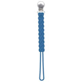 Three Little Tots All Silicone Modern, Short and Safety Tested Pacifier Clip (Blue, Twist)
