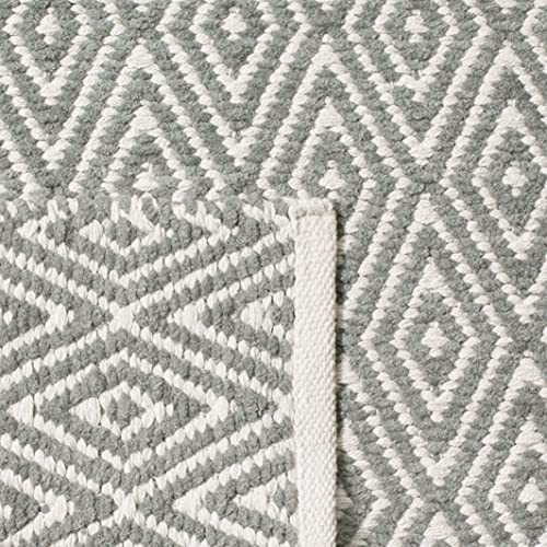 SAFAVIEH Boston Collection 3' x 5' Grey BOS682E Handmade Flatweave Cotton Area Rug - color: Grey, size: 3' x 5' (Rectangular)