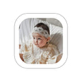 Baby Girls Lacy Bow Headband Soft Breathable Lace Hairband for Toddlers Infant Baptism Christening Beanie Cap Wide Turban Wedding Party Shower Gifts (Style 3)