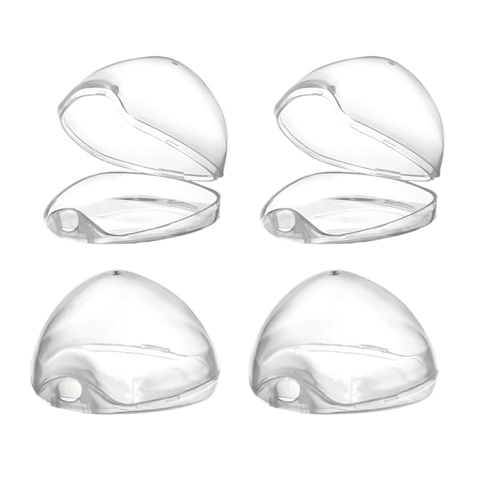 Accmor Pacifier Case, Pacifier Holder Case, Pacifier Container for Travel, BPA Free, Transparent, 4 Pack