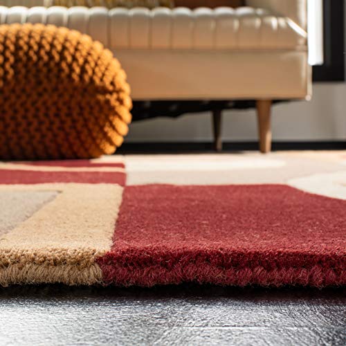 SAFAVIEH Rodeo Drive Collection Runner Rug - 2'6" x 14', Beige & Multi, Handmade Mid-Century Modern Abstract Wool, Ideal for High Traffic Areas in Living Room, Bedroom (RD845A) - color: Beige/Multi, size: 2'6" x 14' (Runner)