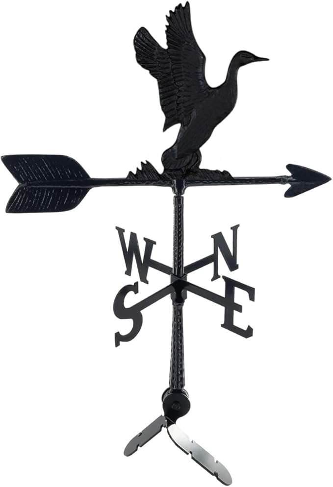 Montague Metal Products - Weathervane - Cast Aluminum Weathervane -Includes Roof Mount - 6 Colors Available (Duck, White)