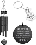 Memorial Wind Chimes for Loss of Loved One Prime, Outdoor Memory Chimes Mom, Dad, Grandma, Wife, Personalized Bereavement Windchimes, Sympathy Remembrance Chime, Windchime Gift (Brother Memorial)