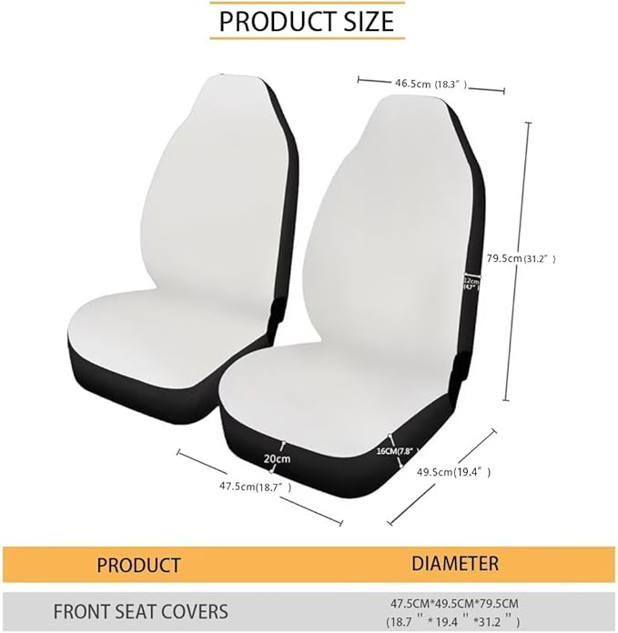 Turtle Car Front Seat Covers Waterproof Breathable Front Seat Cover Auto Interior Accessories 2 Pcs Set Protection Interior Accessories Universal Fit Most Cars
