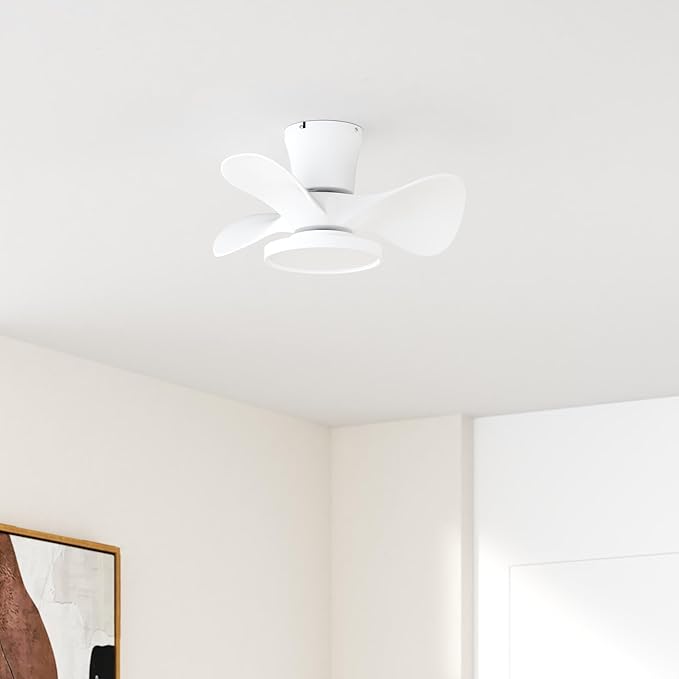 ocioc Quiet Ceiling Fan with LED Light 22 inch Large Air Volume Remote Control for Kitchen Bedroom Dining Room Patio