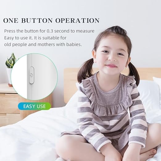 Rechargeable Medical Forehead Thermometer for Adults and Children Black Non-Contact Digital Thermometer with Fast 1-Second Touchless Reading Black