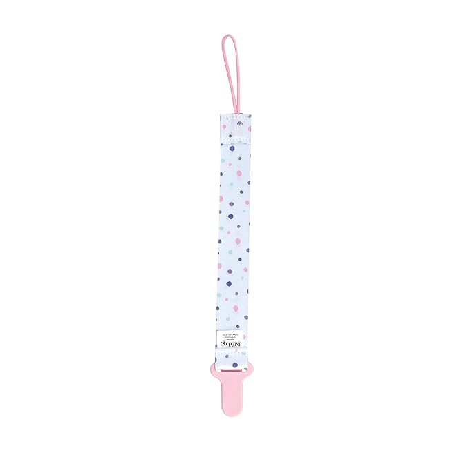 Nuby Pacifinder Baby Pacifier Clip - (24-Pack) - Pacifier Holder Clip with Convenient Hook Loop - Flowers and Polka Dots
