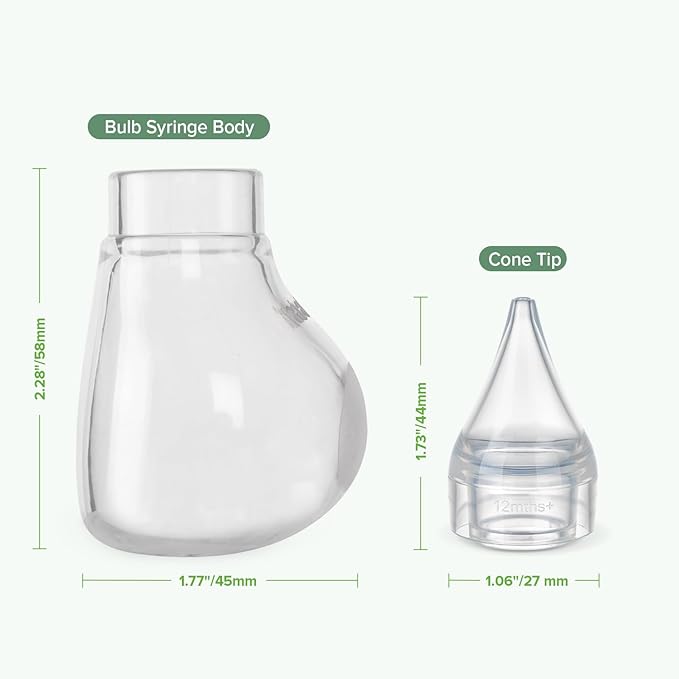 Haakaa Silicone Baby Nasal Aspirator | Nose Bulb Syringe | Easy-Squeezy Baby Nose Cleaner, Newborn Infant &Toddler - BPA Free Silicone