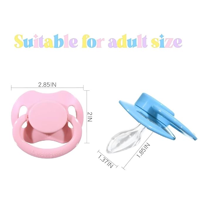 Landofgenie Adult Size Large Shield Pacifiers Bone Shaped Cutie Pacifier Red