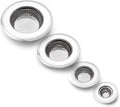 4 Pack Heavy Duty Stainless Steel Kitchen Sink Drain Strainer, Bathroom Hair