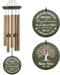 Personalized Sympathy Wind Chime, Deep Tone Custom Wind Chimes, in Memory for Loss of Loved Dad/Mom/Ones, Memorial Gifts, Decorative Wind Chimes Outdoor (Produced in USA)