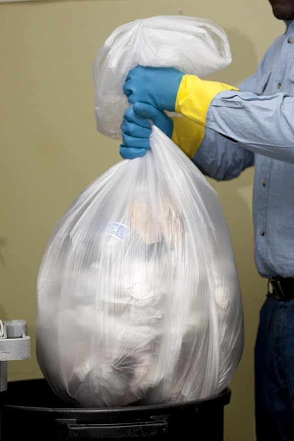 Aluf Plastics 45 Gallon 2.0 MIL Clear Garbage Bags