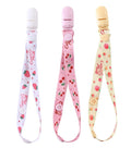 CutiePlusU Adult Size Pacifier Clips 3 Pack-Strawberries, Cherries and Peaches