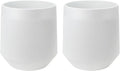 Plant Pots，Set of 2 Plastic Large Pots for Indoor Plants,Flower Pots Outdoor Planters with Drainage Hole and Seamless Saucer,(White 15Inches)