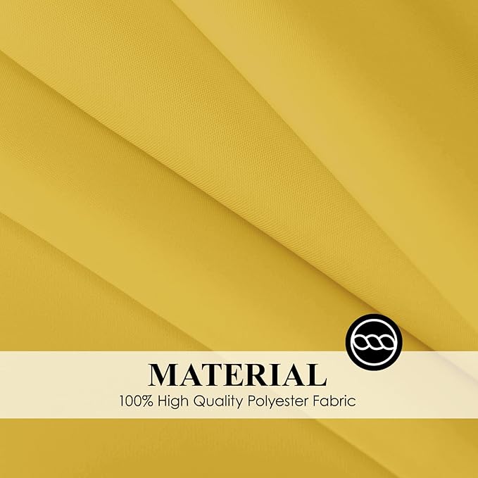 Rectangle Tablecloths 90x132 Inch 10 Pack Yellow Tablecloth for 6ft Washable Decorative Linen Polyester Table Cloths for 8ft Dining Table Banquets Buffet Parties and Wedding