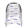 Personalized Baseball Baby Infant Car Seats Canopy for Babies with Name, Custom Multi-use Blankets for Baby Boys Girls, Peekaboo Minky Nursing Breastfeeding Stroller Cover Canopies for Newborn