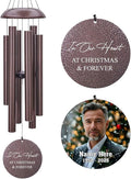 Sympathy Wind Chimes, Custom Photo Wind Chimes for Outside - Memorial Wind Chimes for Loss of Mother, Father, or Loved One - Bereavement and Condolence Gift (Produced in USA)
