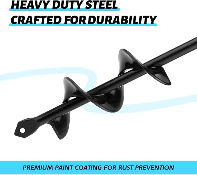 ERYTLLY Auger Drill Bit for Planting 1.6x9inch,Garden Auger Spiral Bulb Planter Tool for Umbrella Holes Post Hole Digger - Compatible with 3/8 inch Hex-Shank Drill