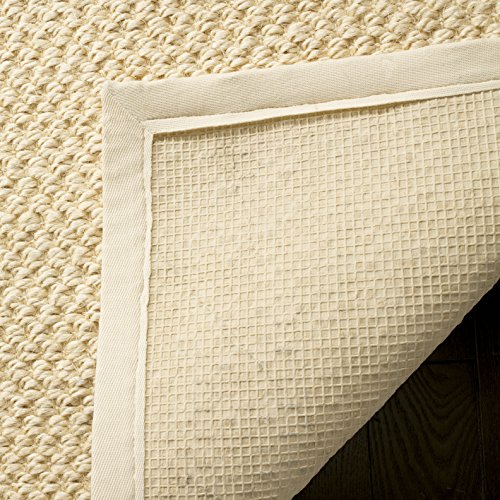 SAFAVIEH Natural Fiber Collection Runner Rug - 2' x 8', Cream, Sisal, Woven Design with Border (NF525A) - color: Creme, size: 2' x 8' (Runner)