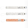Binky Clip 3 Pack Set "Gage" by Copper Pearl