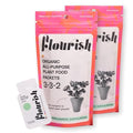 10 Individual Single Use Packets - Flourish Plant Organic All-Purpose Fast Acting Plant Food 3-3-2 Fertilizer for Indoor Plants - CDFA Certified, 0.078 fl oz, (2 Packs of 5 Single Servings) USA Made