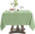Square Tablecloth 52 x 52 Inch Sage Green Tablecloths Stain-Wrinkle Resistant Washable Polyester Table Cloths for Holiday, Buffet Parties, and Weddinge 1pack