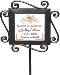 GiftsForYouNow Personalized Planted in Memory of Floral Garden Stake