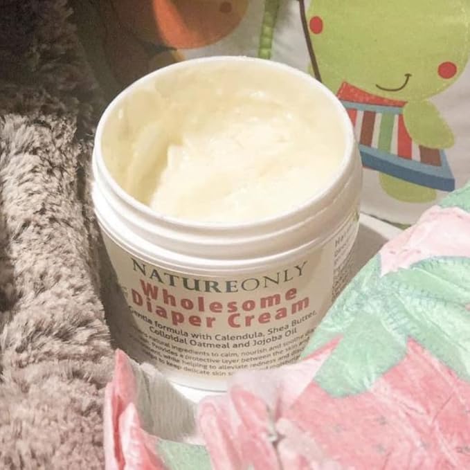 Nature Only Wholesome Diaper Cream. Calm, Nourish and Soothe Diaper Rash. Natural & Organic - 4 oz (Pack of 1)