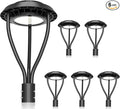 KUKUPPO 6 Pack 60W LED Post Top Light 60W/48W/36W Wattage Selectable ETL Listed 8400Lm LED Post Pole Top Light Dusk to Dawn IP65 Waterproof for Outdoor Commercial Pole Light Fixture AC100-277V