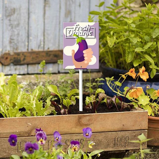 Eveokoki Aluminum Seed & Plant Labels - Plant Markes for Seedlings-Plant Tags for Pots - Garden Signs for Vegetable - Durable Markers for Plants Outdoor Waterproof - Garden Decor for Farmhouse